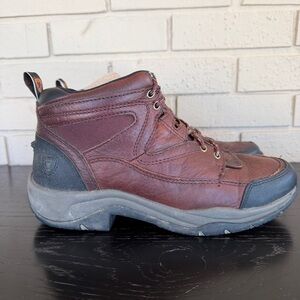 Ariat ATS Terrain Boots Mens 10 Brown Leather Hiking Outdoor Workwear Comfort